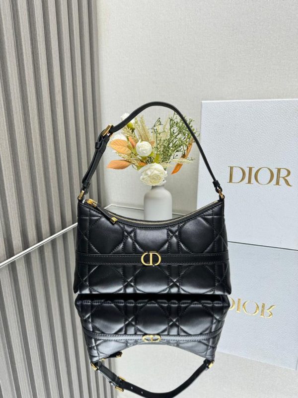 Christian Dior Miss Caro Cigale Mini Bag in Black 24*14*6.5 CM (Mirror Quality)