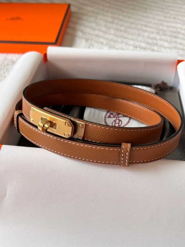 Hermes Kelly 18 Belt in Brown