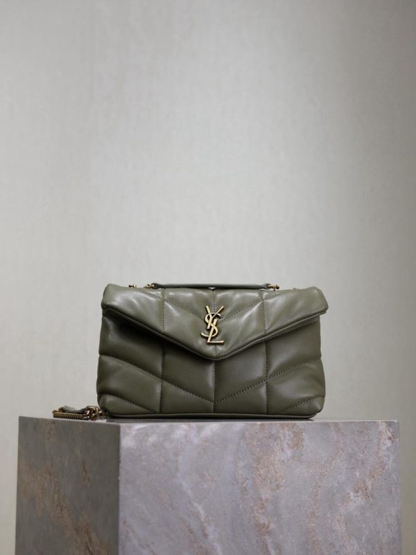YSL Toy Puffer in Green 23*15.5*8.5 CM (Next to Original)