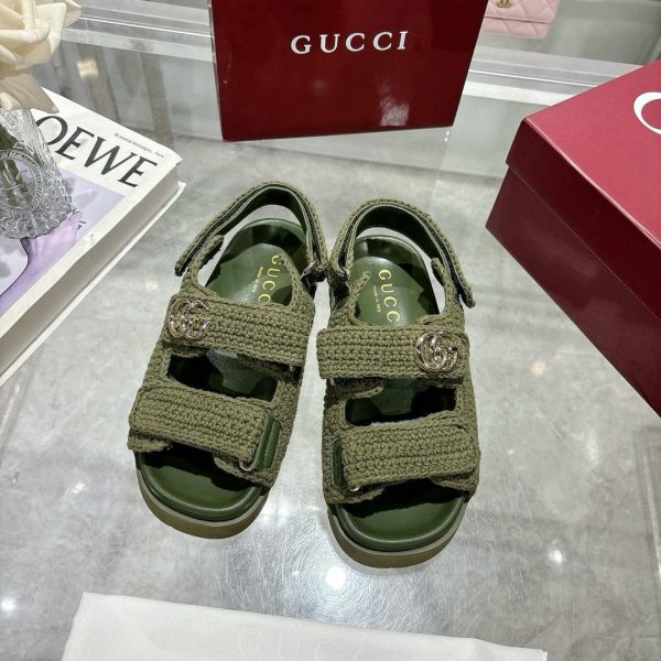 Gucci Women's sandal with Double G in Green