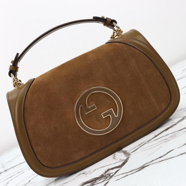 Gucci Blondie Large Too Handle Bag in Brown 32*17*10 CM (Mirror Quality)
