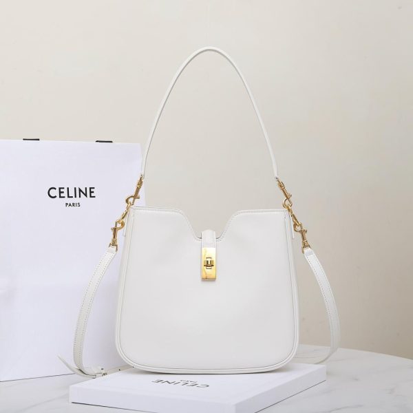 Celine Small Camille Soft Bag in White 24.5*21.5*5 CM (Mirror Quality)