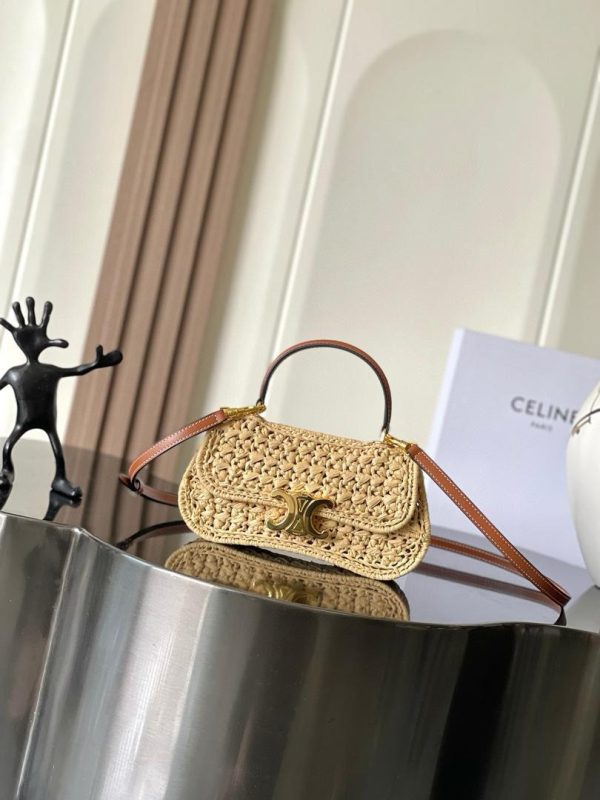 Celine Compact Wallet With Coin Triomphe in Beige 20*11.5*5 CM (Mirror Quality)