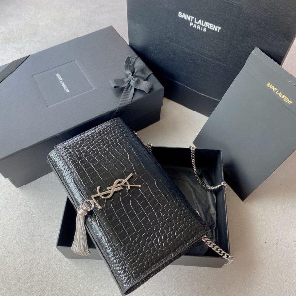 YSL Kate Medium Tassel in Black 24.5*14.5*5 CM (Mirror Quality)