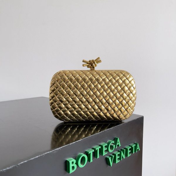 Bottega Veneta Bolso Knot in Golden 20.5*6*12.5 CM (Mirror Quality)