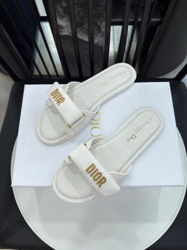 Christian Dioriviera Dioract Slide in White Color