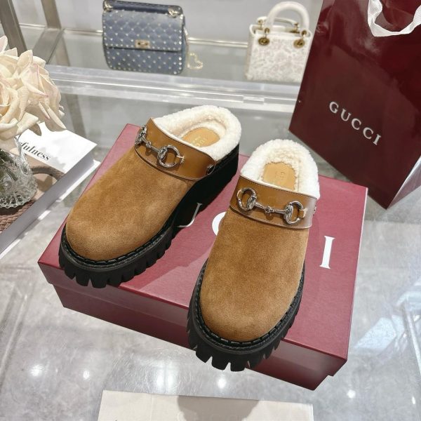 Gucci Mule with Horsebit in Brown for Women