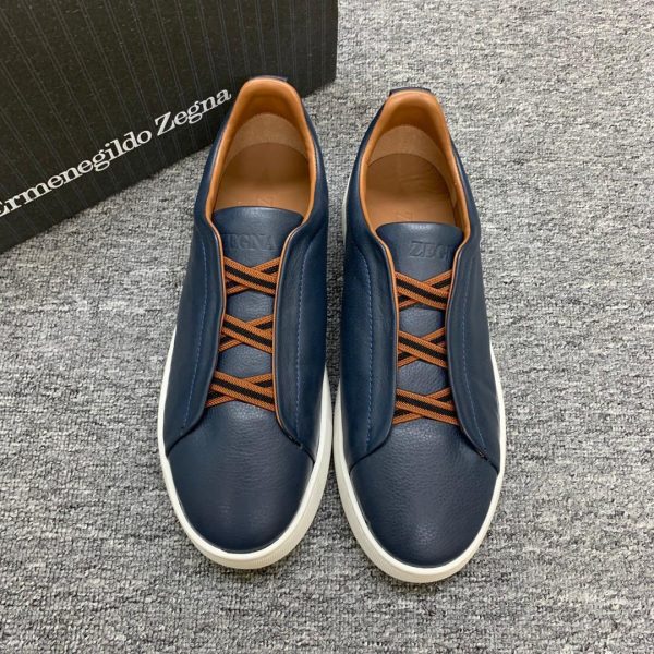 Zegna Triple Stitch Sneakers in Blue  for Men