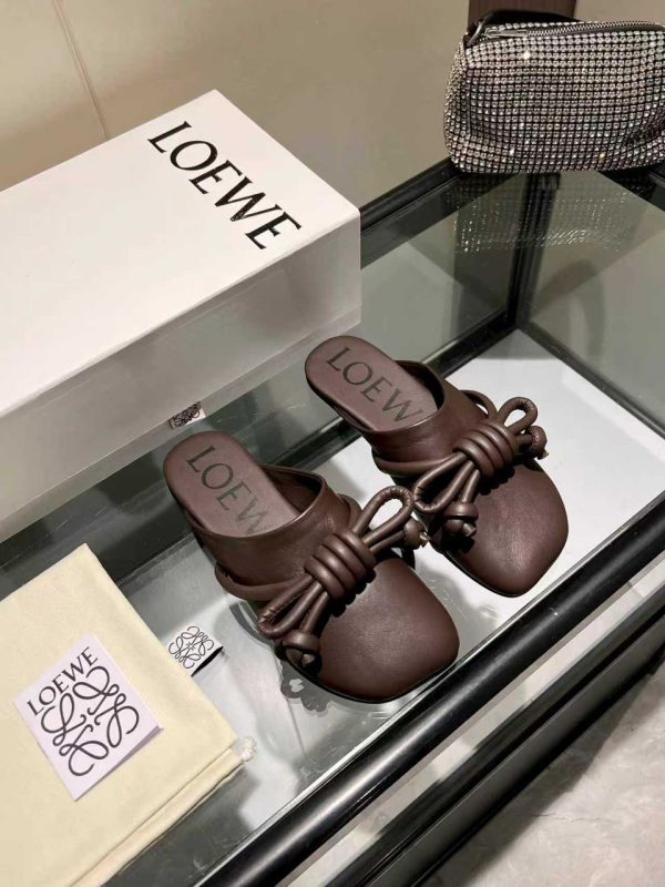 Loewe Flamenco Knot Mule in Brown for Women
